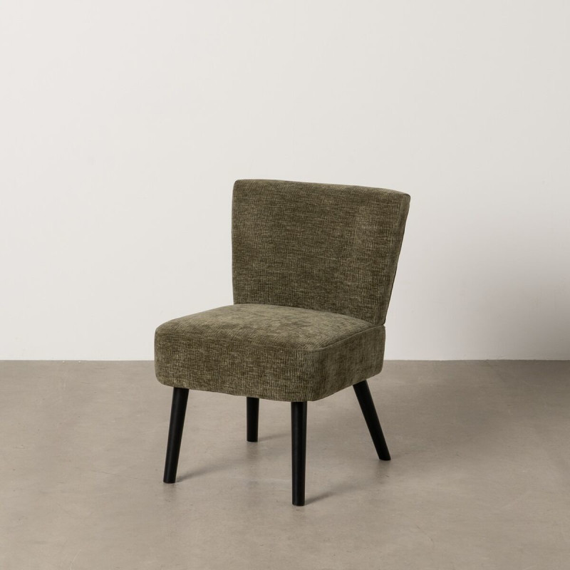 Fauteuil moderne en Tissu Vert Bois de bouleau Noir Alcoy - 2