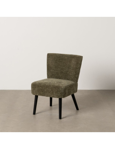 Fauteuil moderne en Tissu Vert Bois de bouleau Noir Alcoy - 2