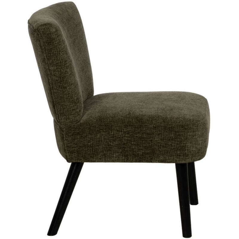 Fauteuil moderne en Tissu Vert Bois de bouleau Noir Alcoy - 3
