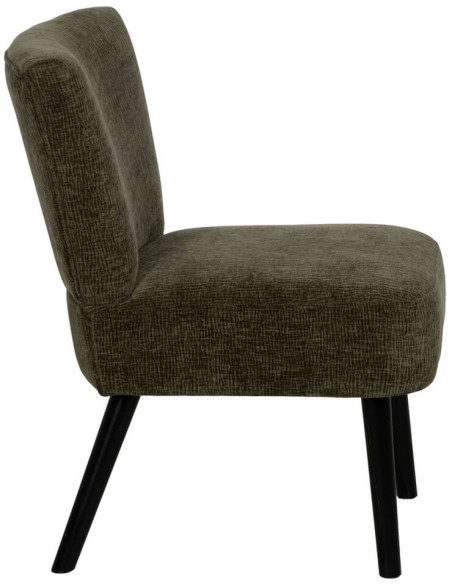 Fauteuil moderne en Tissu Vert Bois de bouleau Noir Alcoy - 3
