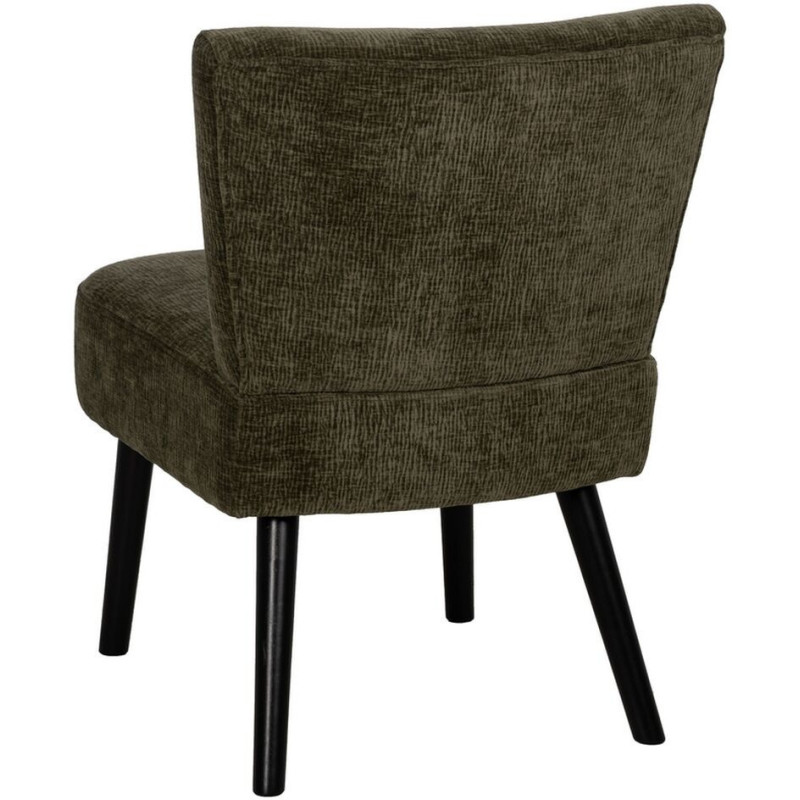 Fauteuil moderne en Tissu Vert Bois de bouleau Noir Alcoy - 4