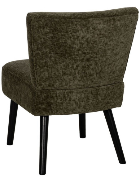 Fauteuil moderne en Tissu Vert Bois de bouleau Noir Alcoy - 4