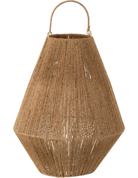 Lanterne photophore Dantya Hauteur 50 cm en Jute Naturel - 1