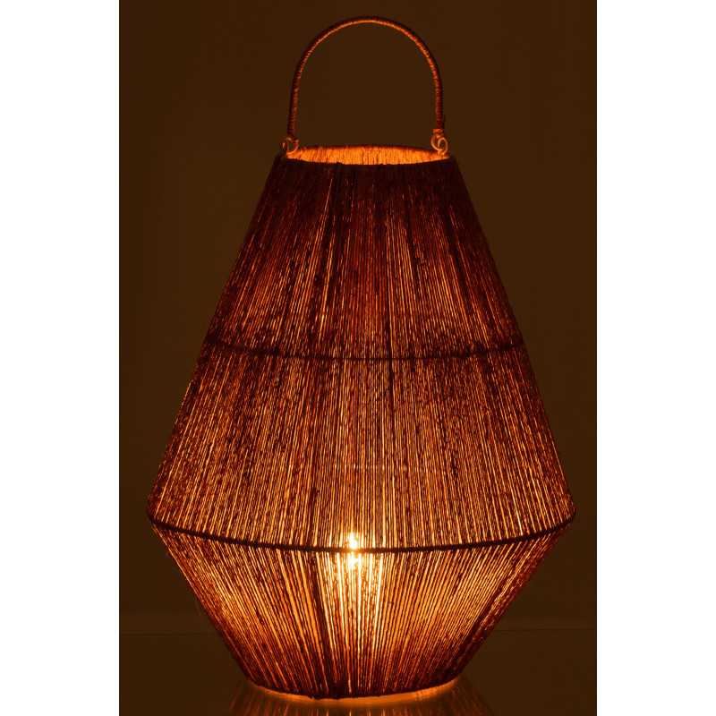 Lanterne photophore Dantya Hauteur 50 cm en Jute Naturel - 4
