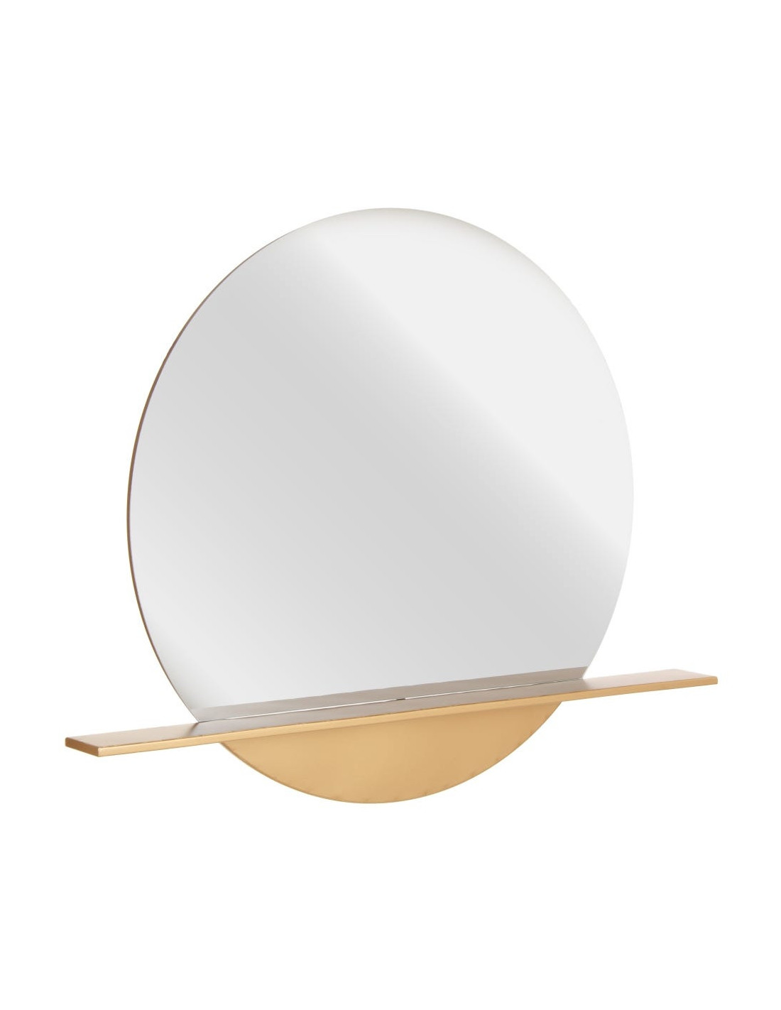 Miroir Rond Murale Luxe 81cm - Cadre Doré Profond & Noir Brossé - Déco Salon/Salle De Bain Moderne