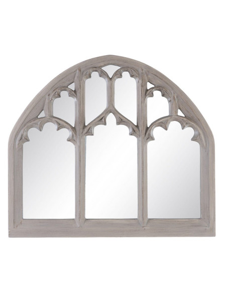 Miroir Mural Arrondi 106x94 en Résine Beige Archélia - 3