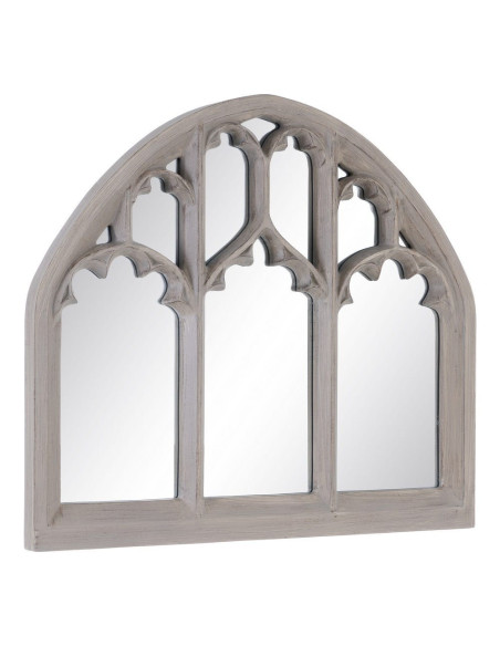 Miroir Mural Arrondi 106x94 en Résine Beige Archélia - 1