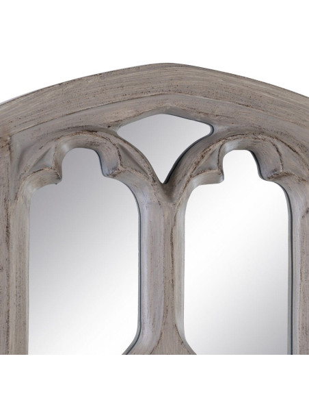 Miroir Mural Arrondi 106x94 en Résine Beige Archélia - 4