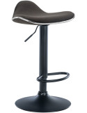 Tabouret de bar moderne en Tissu Gris foncé Métal Noir Mat Capano