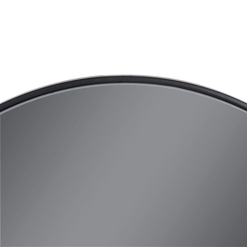 Miroir Mural Rond Diamètre 50 cm en Verre Gris Bois Yumino