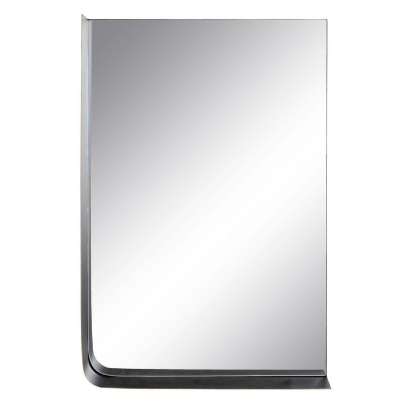 Miroir Mural Rectangulaire 40x60 en Métal Doré Noir Laéllé - 2