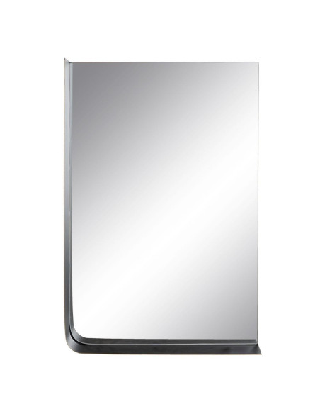 Miroir Mural Rectangulaire 40x60 en Métal Doré Noir Laéllé - 2