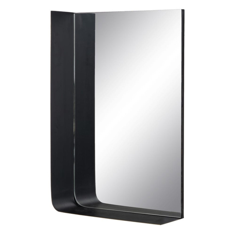 Miroir Mural Rectangulaire 40x60 en Métal Doré Noir Laéllé - 3