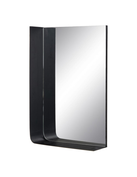 Miroir Mural Rectangulaire 40x60 en Métal Doré Noir Laéllé - 3