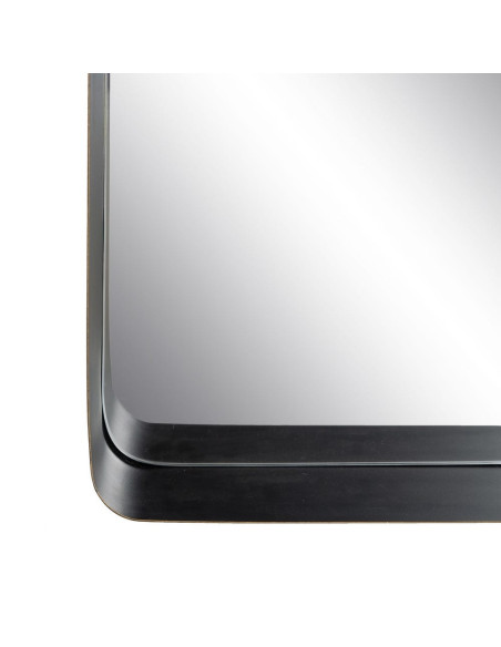 Miroir Mural Rectangulaire 40x60 en Métal Doré Noir Laéllé - 6