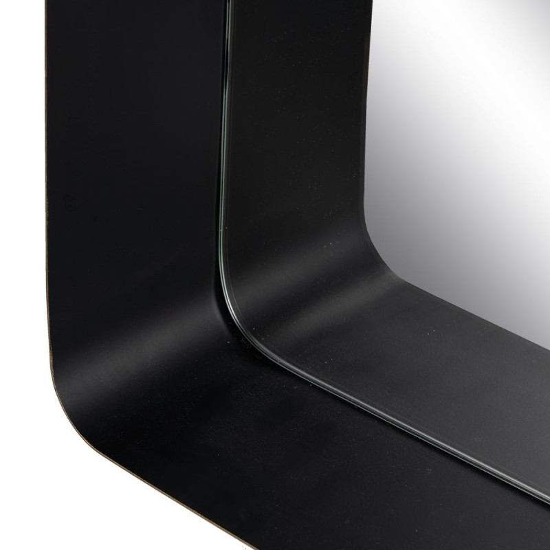 Miroir Mural Rectangulaire 40x60 en Métal Doré Noir Laéllé - 7