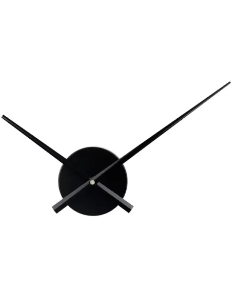 Horloge Murale Ronde Aiguilles sans chiffre Diamètre 40 cm en Métal Noir Clooky  - 1