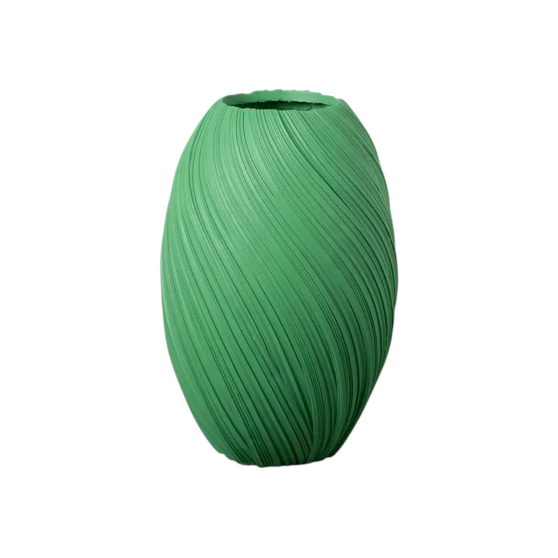 Grand Vase de jardin moderne Rond Hauteur 76 cm en Résine de magnésium Vert Aldea - 1