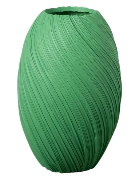 Grand Vase de jardin moderne Rond Hauteur 76 cm en Résine de magnésium Vert Aldea - 1