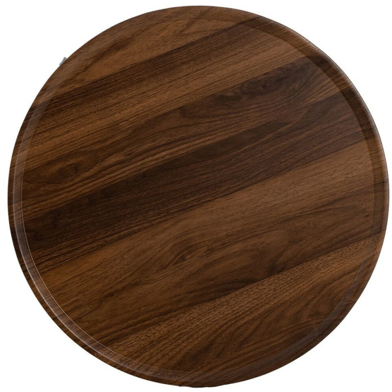 Table basse moderne Ronde en Bois Marron Métal Noir 50 cm Phaeli - 8