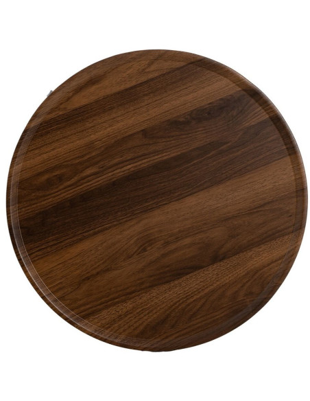 Table basse moderne Ronde en Bois Marron Métal Noir 50 cm Phaeli - 8