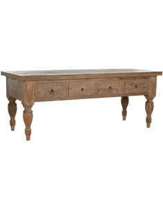 Grande console vintage 200 cm Rectangulaire en Bois de teck recyclé Naturel Terso - 1