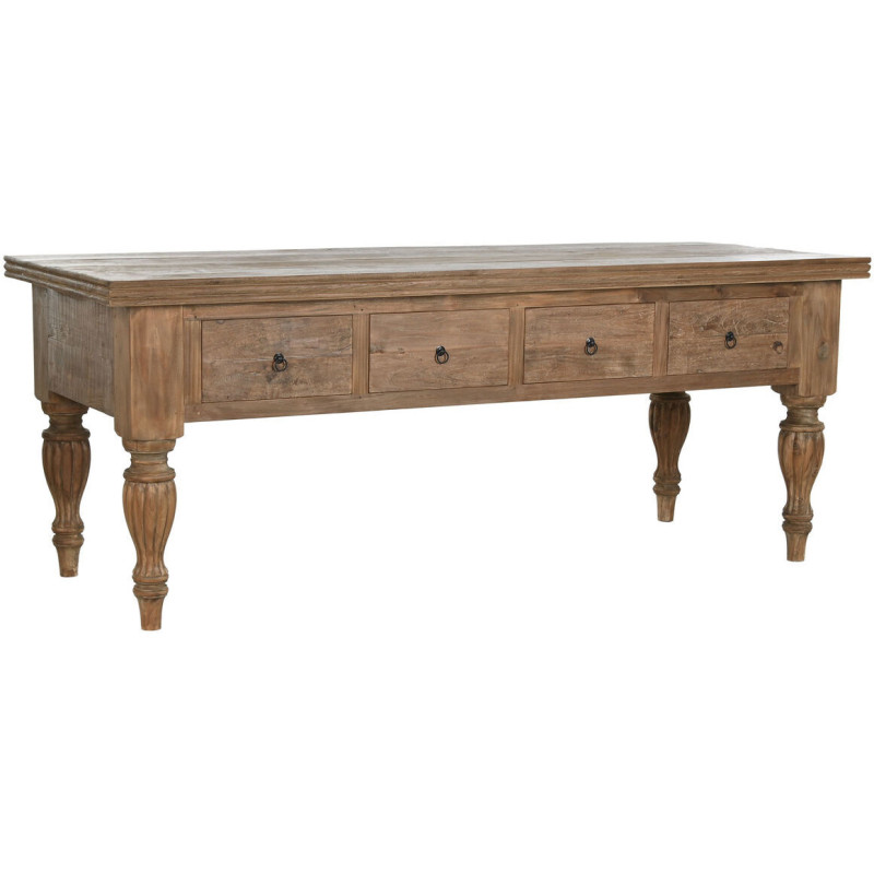 Grande console vintage 200 cm Rectangulaire en Bois de teck recyclé Naturel Terso - 1
