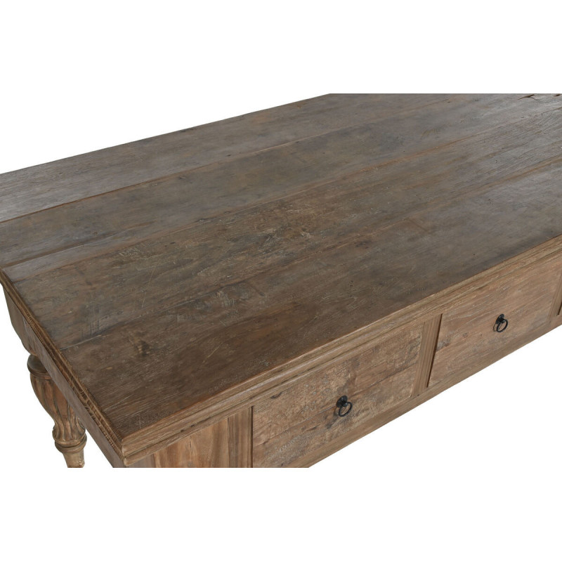 Grande console vintage 200 cm Rectangulaire en Bois de teck recyclé Naturel Terso - 4