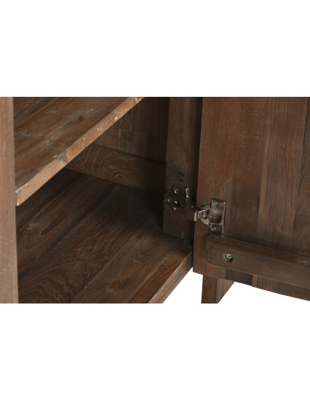 Grande Armoire rustique 2 portes en Bois de teck recyclé Marron Grylo - 4