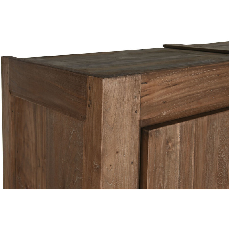 Grande Armoire rustique 2 portes en Bois de teck recyclé Marron Grylo - 5