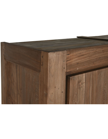 Grande Armoire rustique 2 portes en Bois de teck recyclé Marron Grylo - 5
