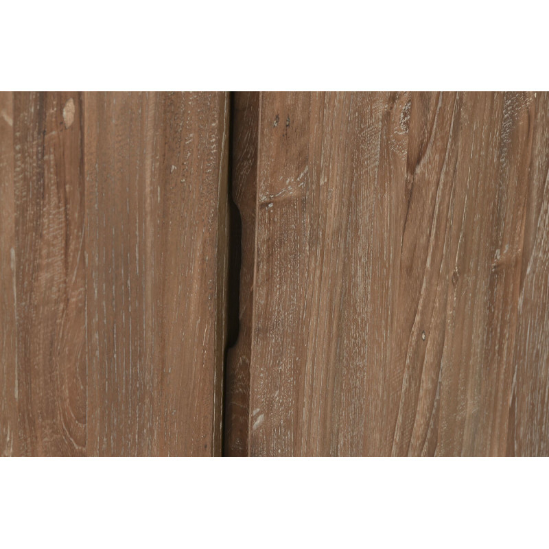 Grande Armoire rustique 2 portes en Bois de teck recyclé Marron Grylo - 7