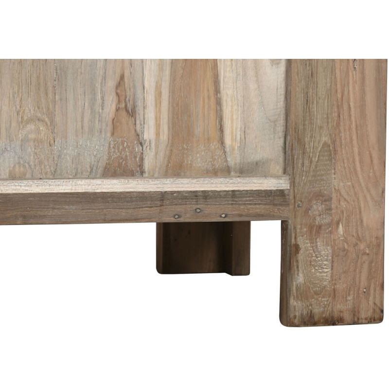 Grande Armoire rustique 2 portes en Bois de teck recyclé Marron Grylo - 8