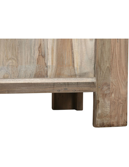 Grande Armoire rustique 2 portes en Bois de teck recyclé Marron Grylo - 8