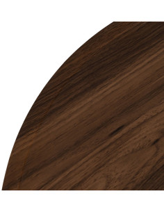 Table basse moderne Ronde en Bois Marron Métal Noir 60 cm Phaeli - 3