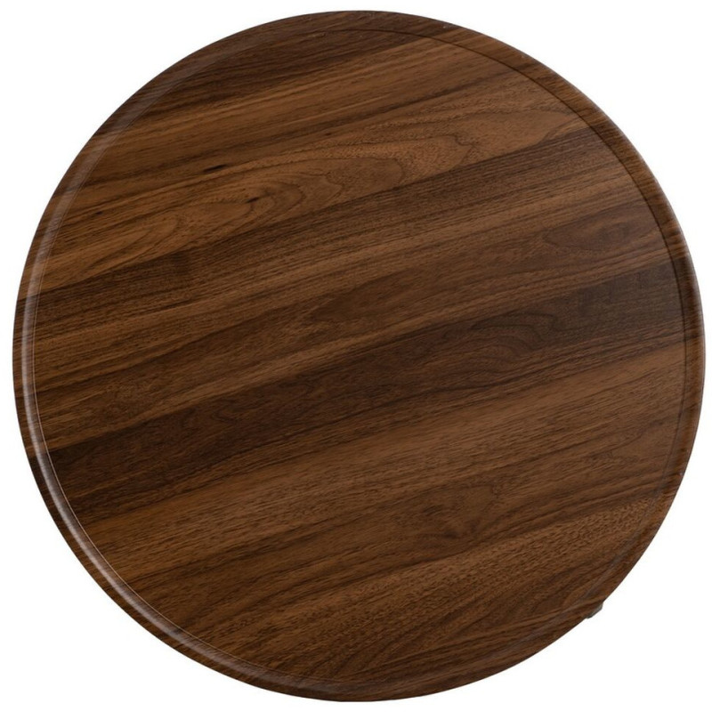 Table basse moderne Ronde en Bois Marron Métal Noir 60 cm Phaeli - 7