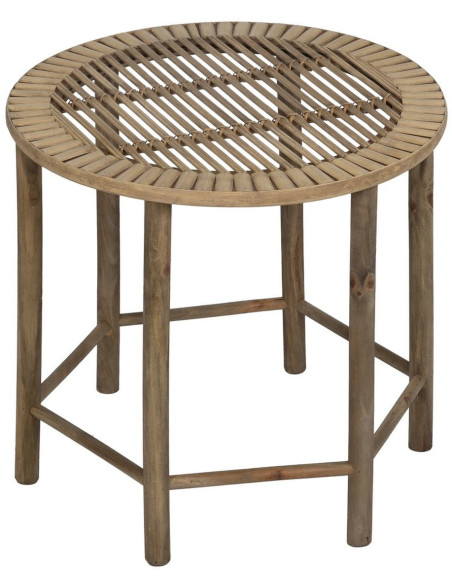 Table d'appoint originale Ronde en Bambou Naturel Elynor (Lot de 2) - 3