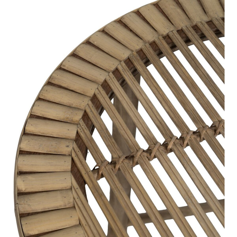 Table d'appoint originale Ronde en Bambou Naturel Elynor (Lot de 2) - 5