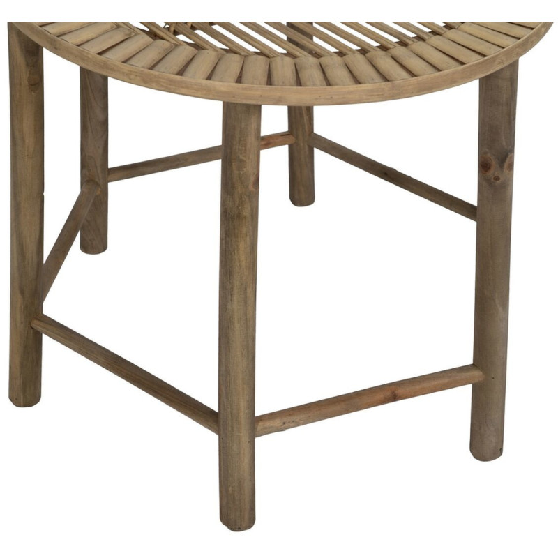 Table d'appoint originale Ronde en Bambou Naturel Elynor (Lot de 2) - 8
