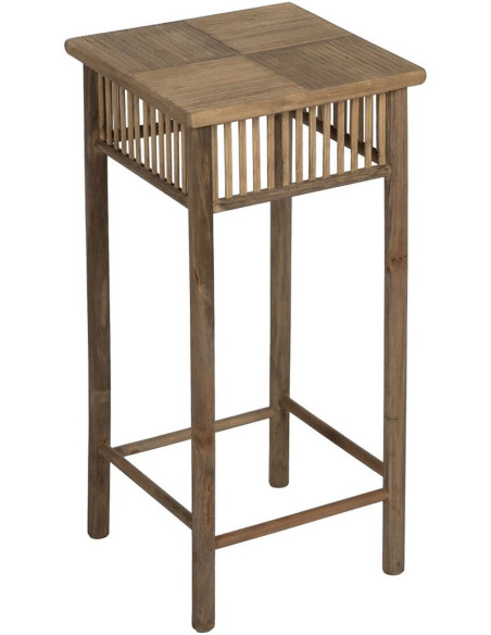 Sellette haute vintage Carrée en Bambou Naturel Ralica (Lot de 2) - 3