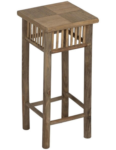 Sellette haute vintage Carrée en Bambou Naturel Ralica (Lot de 2) - 4