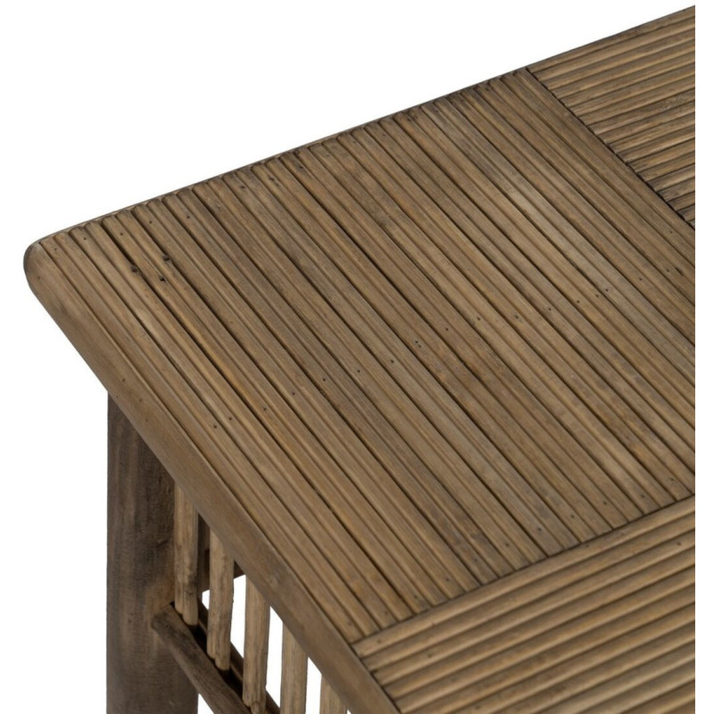 Sellette haute vintage Carrée en Bambou Naturel Ralica (Lot de 2) - 5