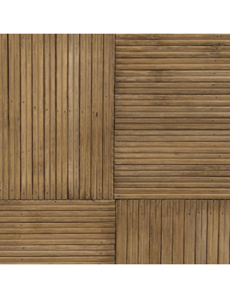 Sellette haute vintage Carrée en Bambou Naturel Ralica (Lot de 2) - 6