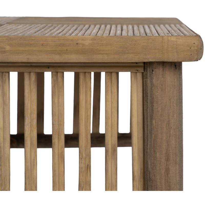 Sellette haute vintage Carrée en Bambou Naturel Ralica (Lot de 2) - 7