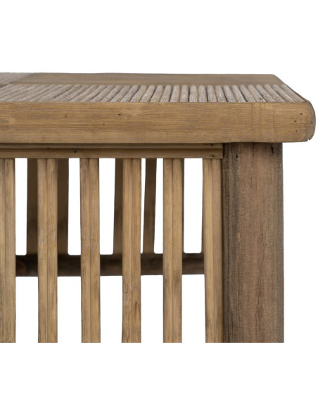 Sellette haute vintage Carrée en Bambou Naturel Ralica (Lot de 2) - 7