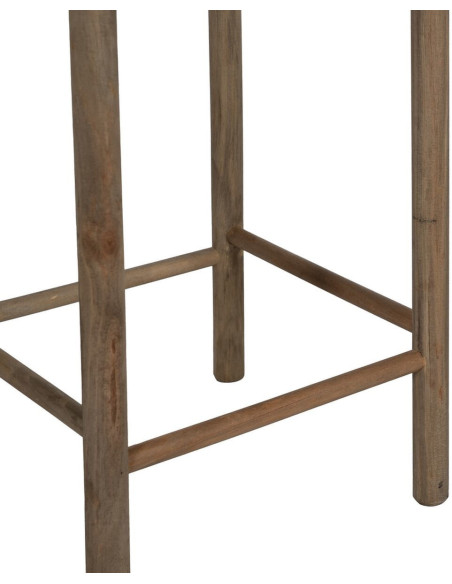 Sellette haute vintage Carrée en Bambou Naturel Ralica (Lot de 2) - 8