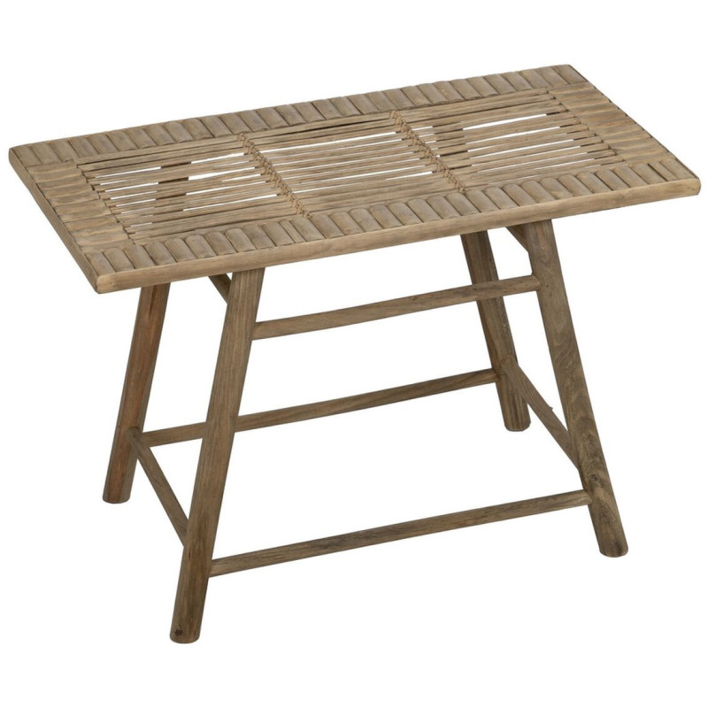 Table d'appoint balinaise Rectangulaire en Bambou Naturel Jayven (Lot de 2) - 3