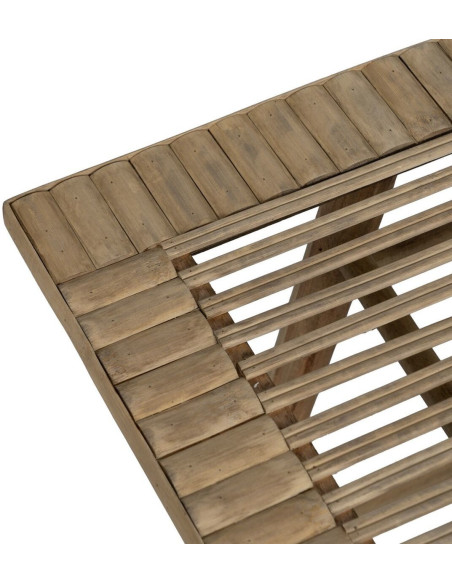 Table d'appoint balinaise Rectangulaire en Bambou Naturel Jayven (Lot de 2) - 5