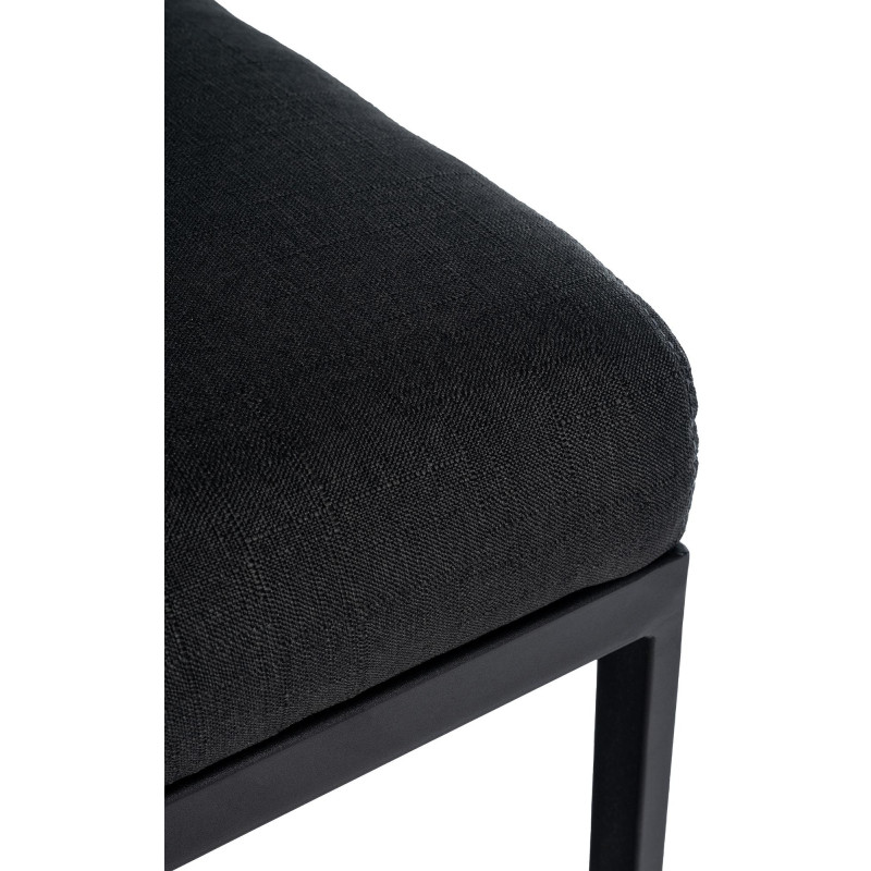 Tabouret de bar minimaliste en Tissu Gris foncé Métal Noir Xalapa - 3