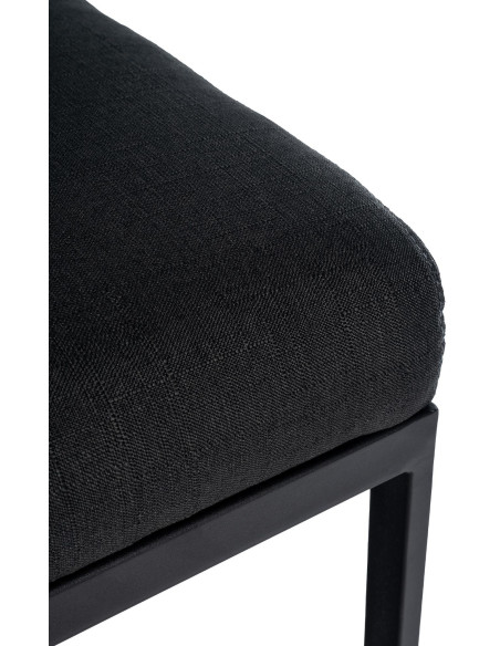 Tabouret de bar minimaliste en Tissu Gris foncé Métal Noir Xalapa - 3